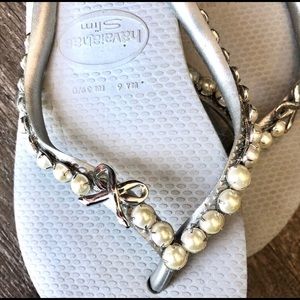 Havaianas jeweled pearls flip flop sandal 💃🏻💃🏻